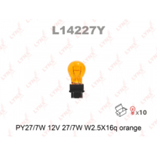 картинка Лампа  P27/7 12V W2,5X16Q /3757AK Желтая LYNX от интернет-магазина "АВТОИМПЕРИЯ", 4905601059234