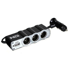 картинка Разветвитель прикуривателя, 3 выхода + 1 USB, 60W, 12/24В, пластик от интернет-магазина "АВТОИМПЕРИЯ", 4680259581022