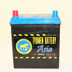 картинка Аккумулятор "Tyumen Battery" ASIA AMF 40 а/ч (R) тонкие клеммы от интернет-магазина "АВТОИМПЕРИЯ", 2000646513818