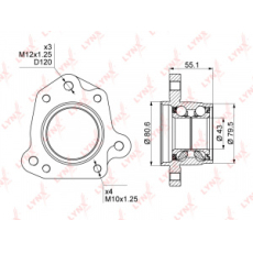 картинка Подшипник ступичный 42201-S10-A01 WB-1009 L LYNX от интернет-магазина "АВТОИМПЕРИЯ", 4905601087114