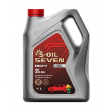 картинка S-OIL 7 RED # 7 SN/CF  5W-30 (dragon бензин)   4л. от интернет-магазина "АВТОИМПЕРИЯ", 8809680710825