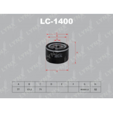 картинка Фильтр масляный LC-1400/15208-00QAC/7700274177 Renault LOGAN  LYNX от интернет-магазина "АВТОИМПЕРИЯ", 4905601005828
