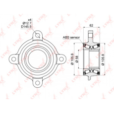 картинка Подшипник ступичный 43570-0C010/43570-60031/43570-60030  Land Cruiser 200/Lexus LX570 07- (ABS)  LYN от интернет-магазина "АВТОИМПЕРИЯ", 4905601087220