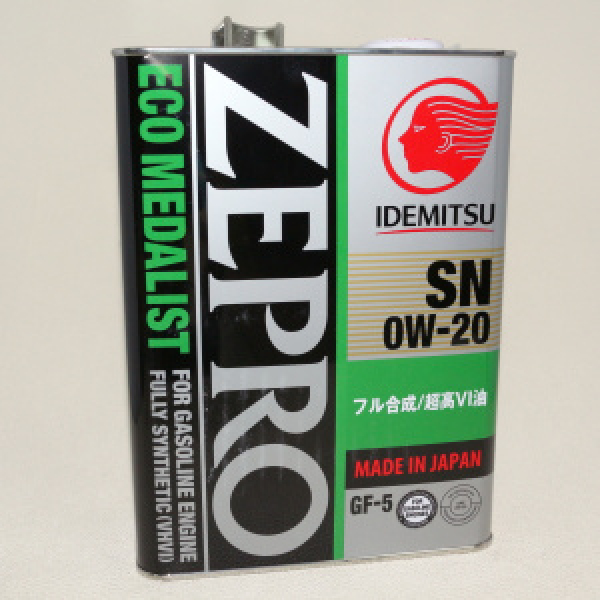 картинка IDEMITSU  Zepro Eco Medalist  0W-20 SN/GF-5  4л. от интернет-магазина "АВТОИМПЕРИЯ", 2000060504003