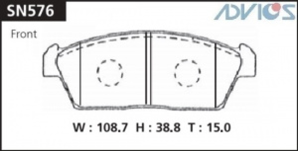 картинка Колодки дисковые  PF-9378/SN576/PN-9378  NISSHINBO/ADVICS от интернет-магазина "АВТОИМПЕРИЯ", 4904040010226