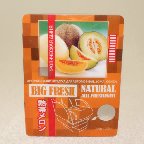 картинка Ароматизатор воздуха гель "BIG FRESH" под сиденье Тропическая дыня 200г. от интернет-магазина "АВТОИМПЕРИЯ", 4974365620387