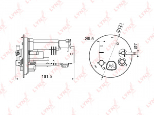 картинка Фильтр в бак LF-1080M MN158345 4G15/4G13/4G63/4G93 LYNX от интернет-магазина "АВТОИМПЕРИЯ", 4905601086421
