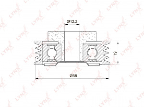 картинка Ролик  49160-70AA0/PB-5028  LYNX от интернет-магазина "АВТОИМПЕРИЯ", 4905601075623