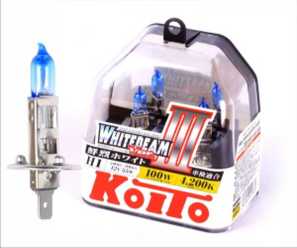 картинка Лампа галоген H1 12V 55W (100W) - 2 шт.  KOITO от интернет-магазина "АВТОИМПЕРИЯ", 4961065054833