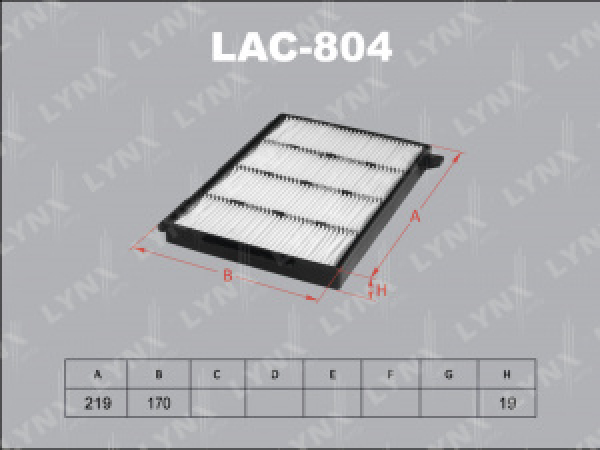 картинка Фильтр салонный LAC-804  (G3210-FC000)  LYNX   SUBARU Forester I SF5 (97-02),Impreza I (96-00)  от интернет-магазина "АВТОИМПЕРИЯ", 4905601014783