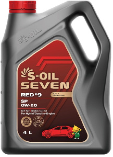 картинка S-OIL 7 RED # 9 SN/CF 0W-20 (dragon бензин)    4л. от интернет-магазина "АВТОИМПЕРИЯ", 8809494972815