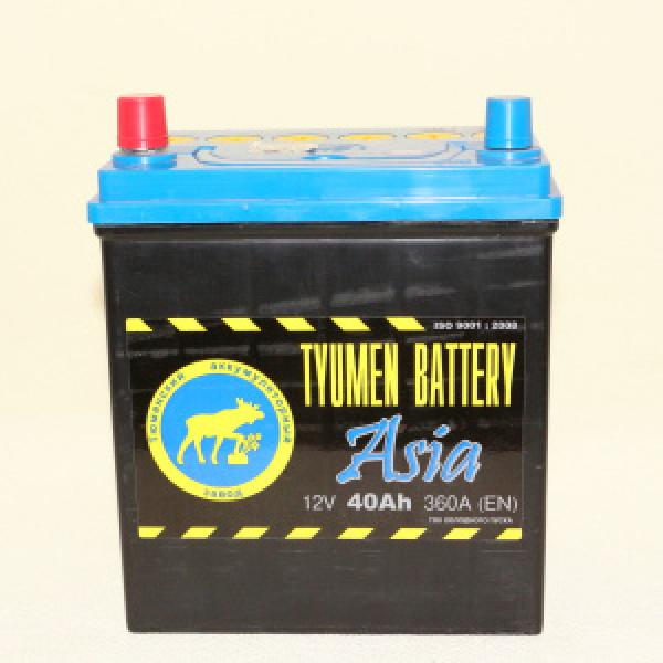 картинка Аккумулятор "Tyumen Battery" ASIA AMF 40 а/ч (R) тонкие клеммы от интернет-магазина "АВТОИМПЕРИЯ", 2000646513818