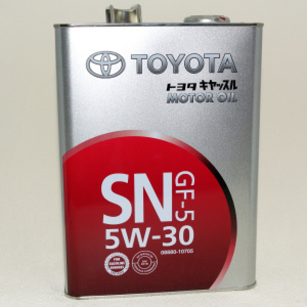 картинка Toyota Motor Oil 5W-30 SN/CF 4л (08880-83944/08880-13705) от интернет-магазина "АВТОИМПЕРИЯ", 4986096101240