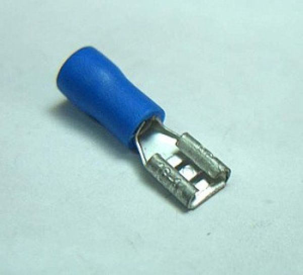 картинка Клемма "мама" серия 6,3 мм синяя (плоская, изолированная) от интернет-магазина "АВТОИМПЕРИЯ", 2200004396798