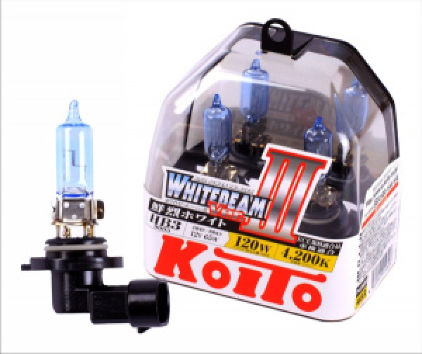 картинка Лампа галоген 9005 (HB3) 12V 65W (120W) - 2 шт.   KOITO от интернет-магазина "АВТОИМПЕРИЯ", 4961065054826