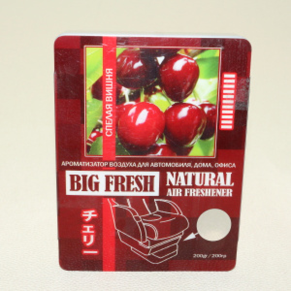 картинка Ароматизатор воздуха гель "BIG FRESH" под сиденье Вишня, 200г от интернет-магазина "АВТОИМПЕРИЯ", 4974365622794