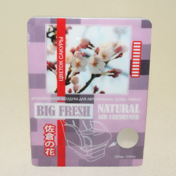 картинка Ароматизатор воздуха гель "BIG FRESH" под сиденье Цветок сакуры 200г. от интернет-магазина "АВТОИМПЕРИЯ", 4974365620844