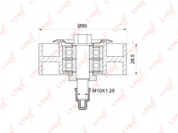 картинка Ролик 88440-35101  88440-35120 / 0188-KUN25 / 63012RS LYNX от интернет-магазина "АВТОИМПЕРИЯ", 4905601170809