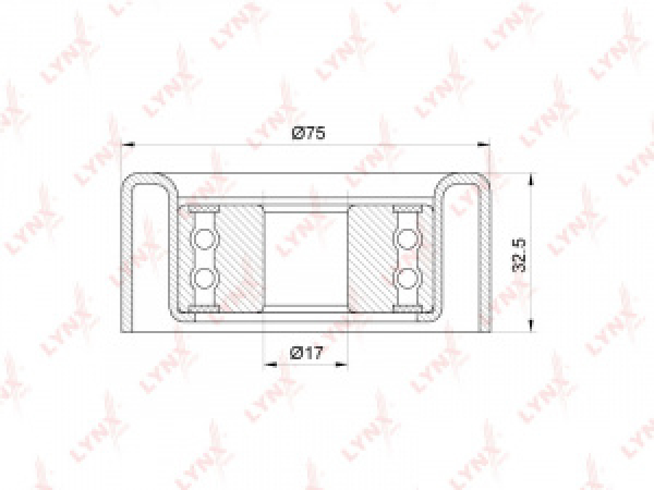 картинка Ролик  16620-30031 16620-30020  16620-30030 / 0187-KDN145  LYNX от интернет-магазина "АВТОИМПЕРИЯ", 4905601170243