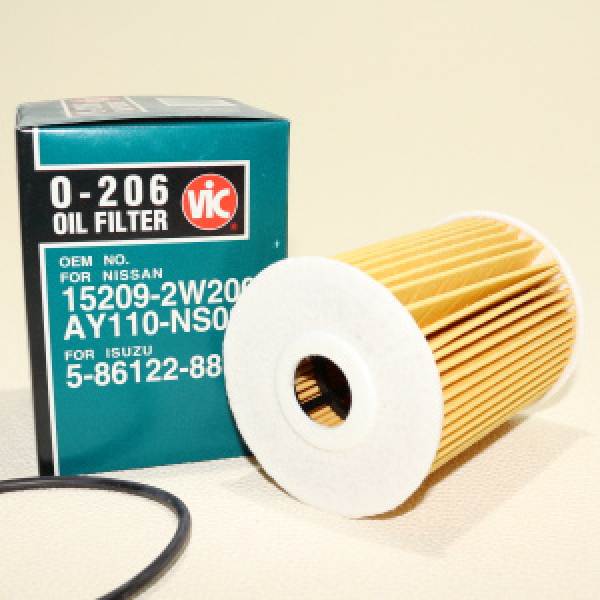 картинка Фильтр масляный вставка VIC O-206 /15209-2W00/  от интернет-магазина "АВТОИМПЕРИЯ", 4971295420605