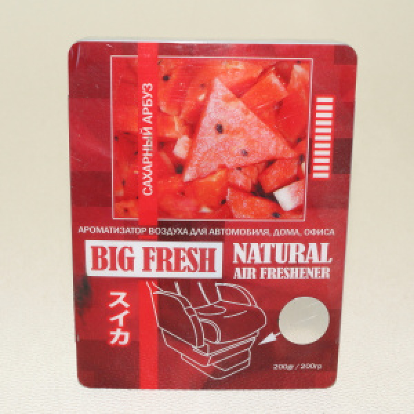 картинка Ароматизатор воздуха гель "BIG FRESH" под сиденье Сахарный арбуз 200г. от интернет-магазина "АВТОИМПЕРИЯ", 4974365622244