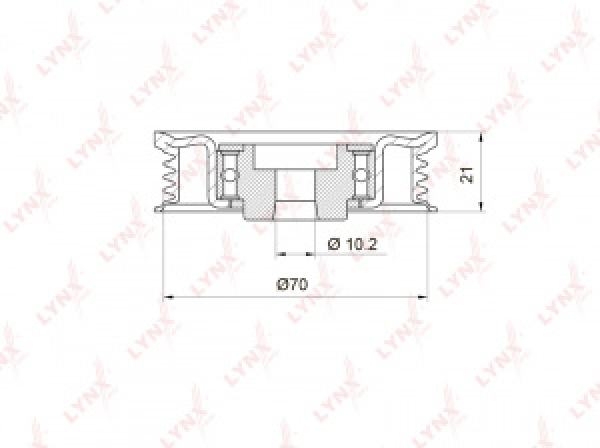 картинка Ролик  MD303884     PB-5012/PU207021RR1XY    LYNX от интернет-магазина "АВТОИМПЕРИЯ", 4905601075487