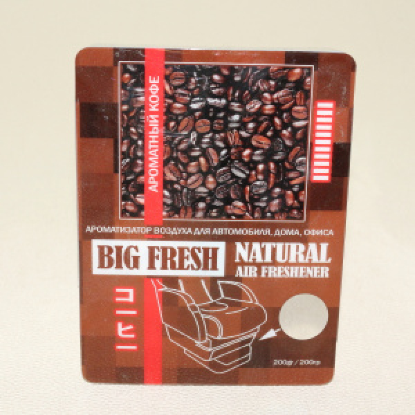 картинка Ароматизатор воздуха гель "BIG FRESH" под сиденье Кофе 200г. от интернет-магазина "АВТОИМПЕРИЯ", 4974365621131