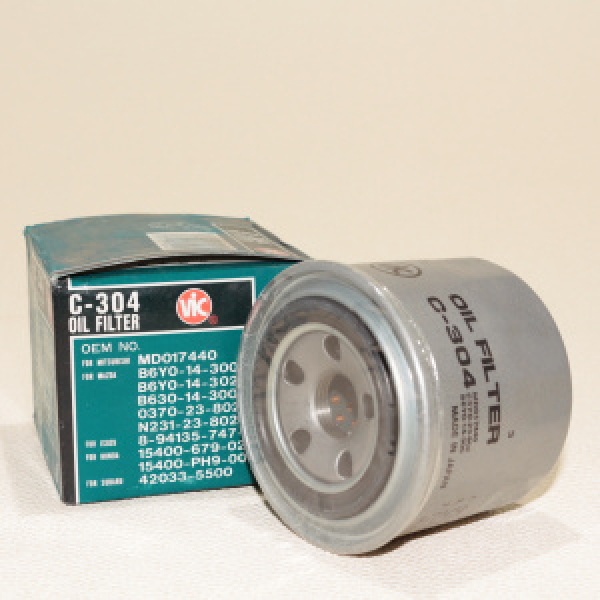 картинка Фильтр масляный  VIC  C-304 /MD017440/   от интернет-магазина "АВТОИМПЕРИЯ", 4971295130405