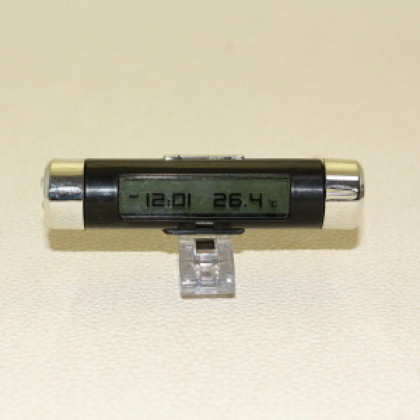 картинка Часы автомобильные "Newgalaxy" салонные с термометром и подсветкой (Черный) от интернет-магазина "АВТОИМПЕРИЯ", 4603299219632