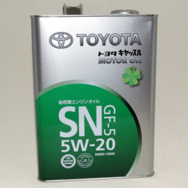 картинка TOYOTA MOTOR OIL SN   5W-20  4л (красное) от интернет-магазина "АВТОИМПЕРИЯ", 2200004391786
