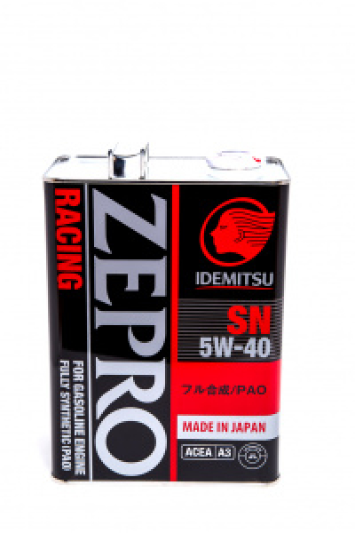 картинка IDEMITSU  Zepro RACING  5W-40 SM синтет. 4л. от интернет-магазина "АВТОИМПЕРИЯ", 4589573620090