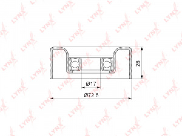 картинка Ролик  ZJ01-15-940/0588-BK  LYNX от интернет-магазина "АВТОИМПЕРИЯ", 4905601085349