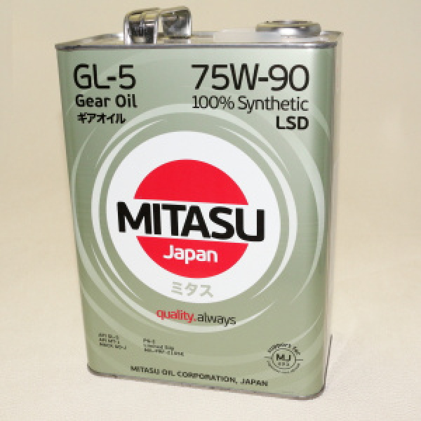 картинка MITASU  LSD GL-5  75W-90 4л.MJ411 от интернет-магазина "АВТОИМПЕРИЯ", 4571318340202